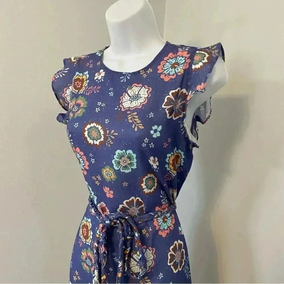 NWT Marine Layer Laney Hibiscus Tie-Waist Mini Dress size XS - Picture 12 of 15